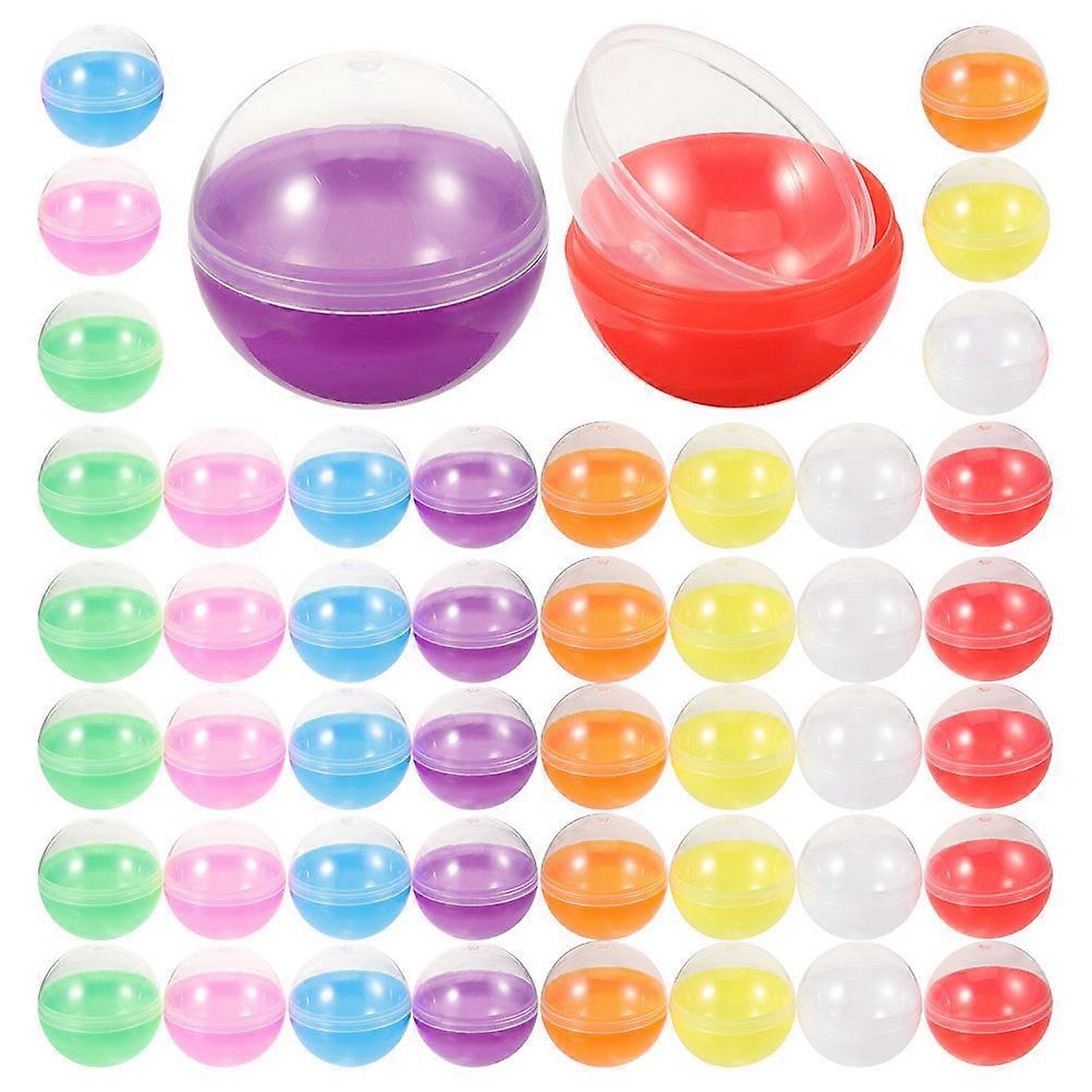 80pcs Multi Color Fillable Capsules for Vending Machines, Semi Transparent Containers for Party Favors, DIY Crafts & Event Storage