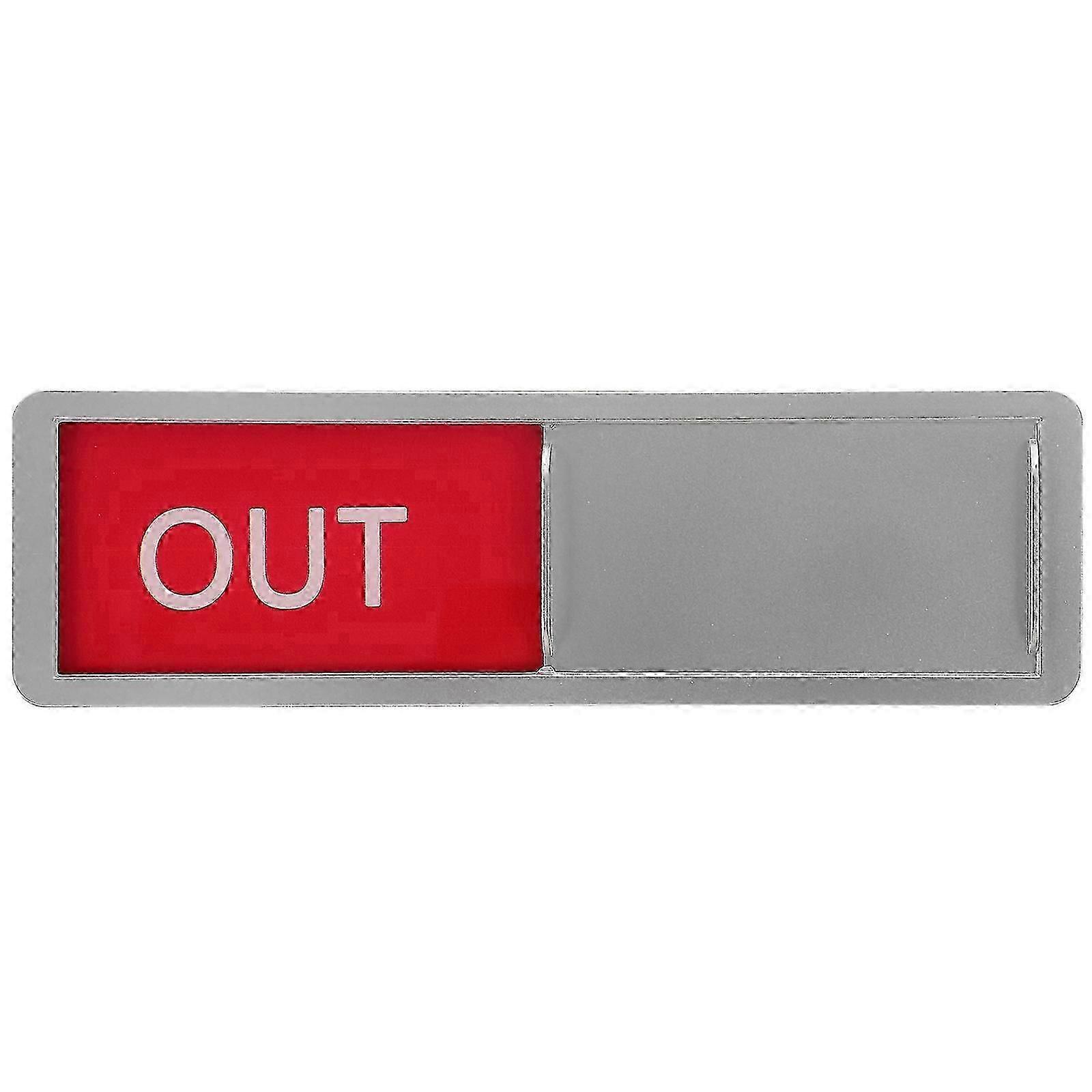 Office Slider Sign - Meeting Status Display Door Sign with In/Out Indicator