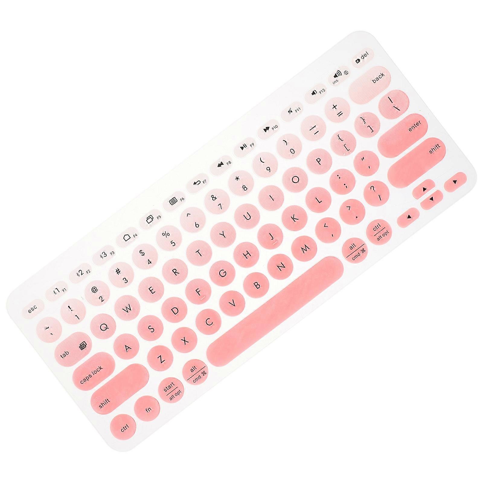 Keyboard Cover Silicone Keyboard Protector Pink Gradient Design Daily Use 12x17.5CM Protective 1Pcs