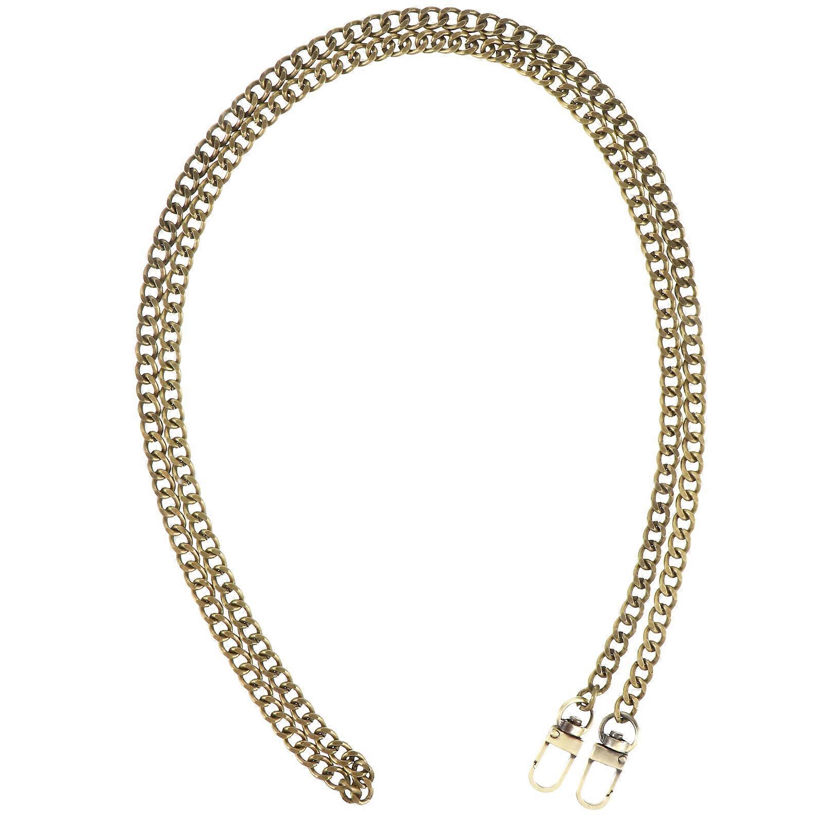 Metal Chain for Bag Cross Body Replacement Strap Women Handbag Accessory 120cm Coffee Iron Alloy 1Pack