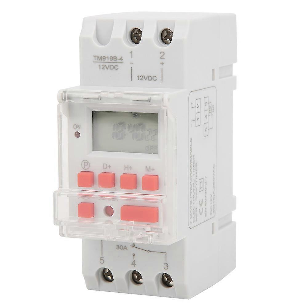 12V DC 30A Timer settimanale Interruttore LCD On Off Control con funzione Conto alla rovescia