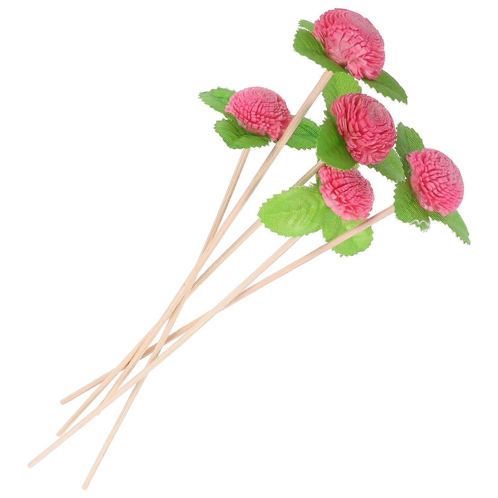 5pcs Rattan Reed Diffuser Replacement Sticks Simulated Flower Aroma Refills