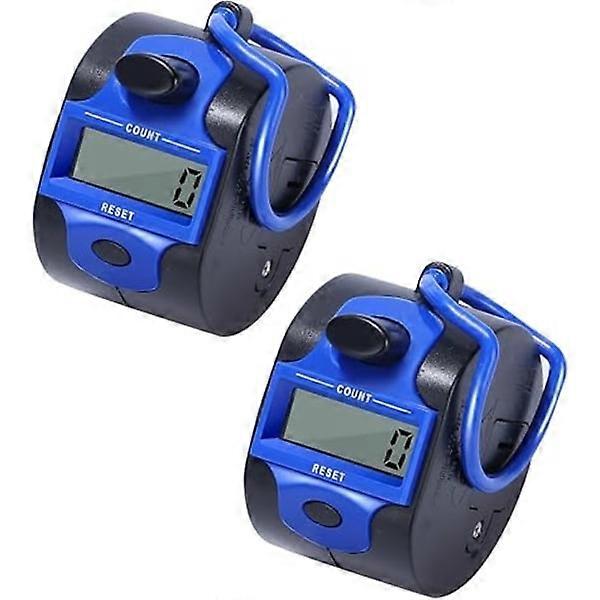 Pack of 5-Digit Click Counter - Round Person Counter - Lap Counter for Coaching, Knitting, Golf