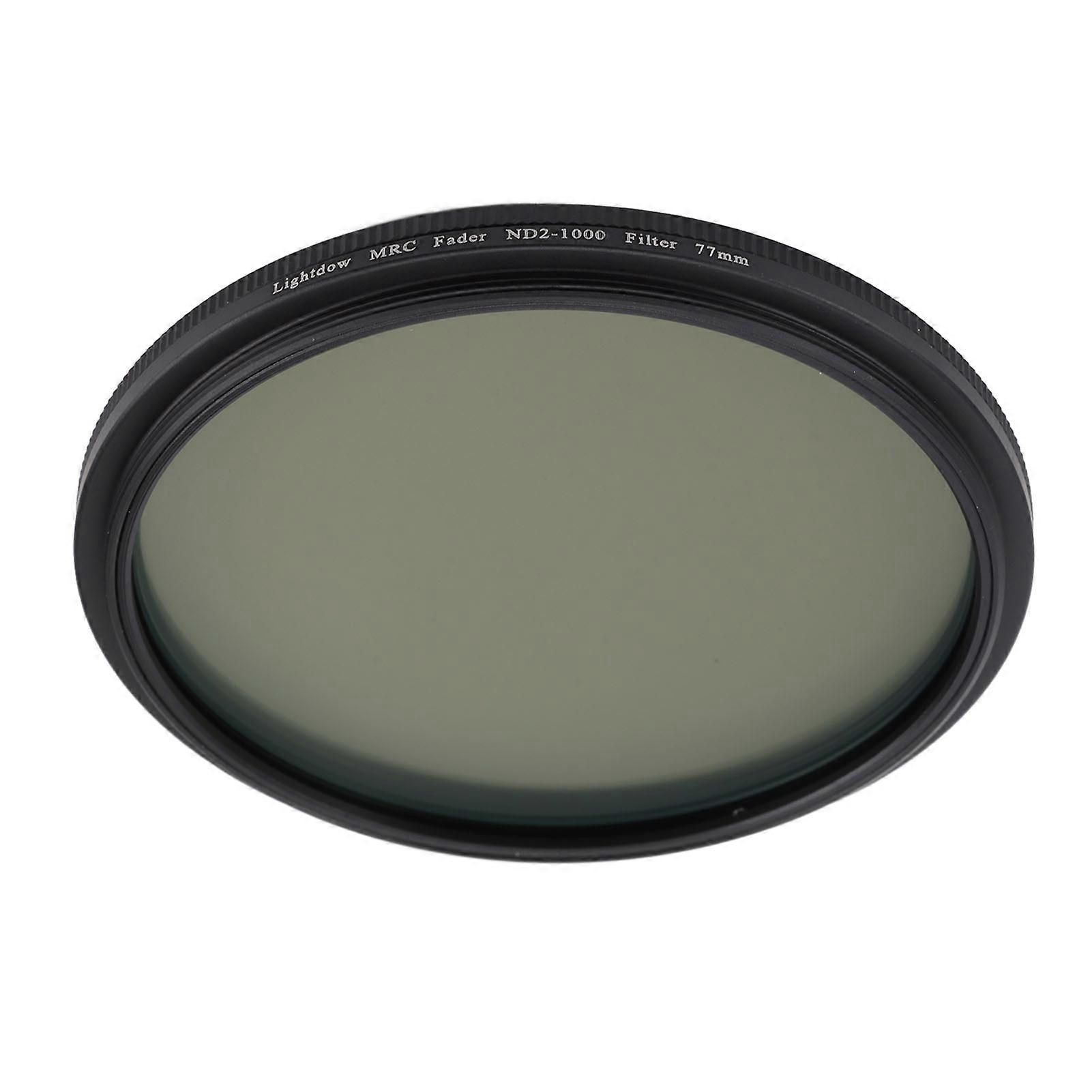 Lightdow Camera ND Filter ND2 to ND1000 Adjustable Optical Glass Camera Filter Lens for Shooting Flowing Water 77mm