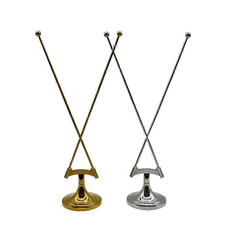 Table Flag Pole Stand: Sturdy Zinc Alloy Construction - Multipurpose Flag Display For Office Desks And Personal Spaces - Cross Structure For Enhanced 