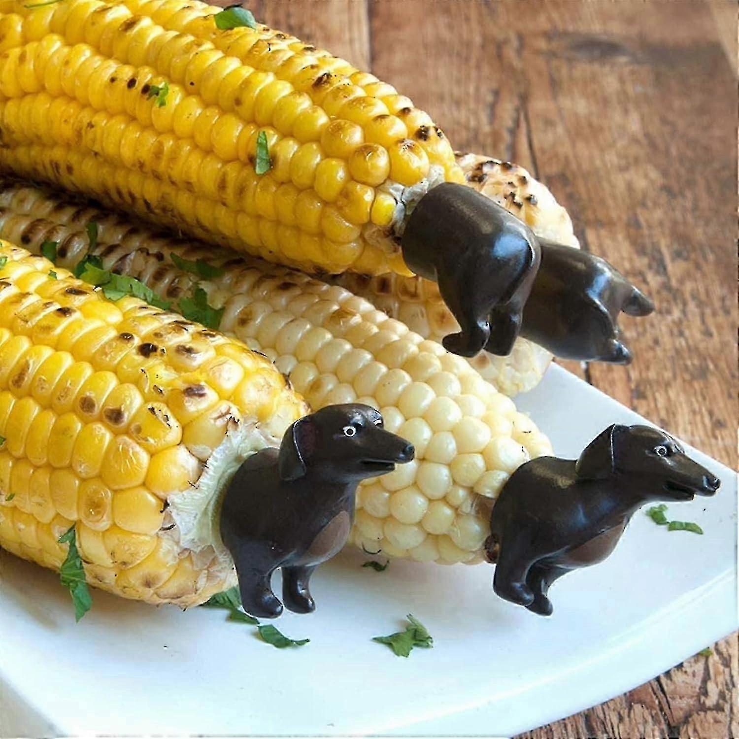 Hunde-Maishalter (2er-Set) - Maiskolben-Spieße
