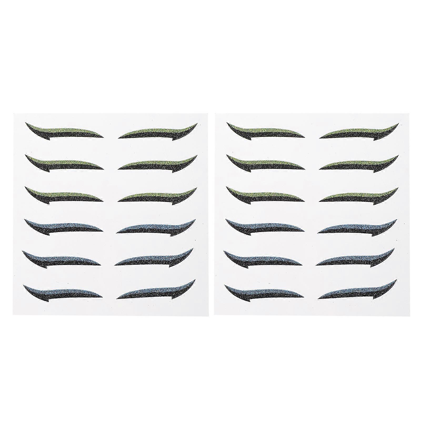 Reusable Double Eyelid Tapes for Eye Makeup Assorted Color Plastic Waterproof and Sweatproof 12 Pairs