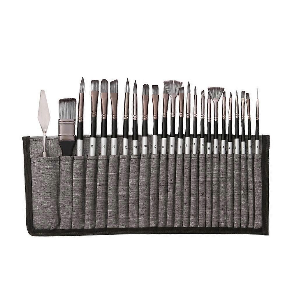 Professional Paint Brush Set 24Pcs Crafted For Artists Featuring Brush Set Design Perfect For Painting Activities