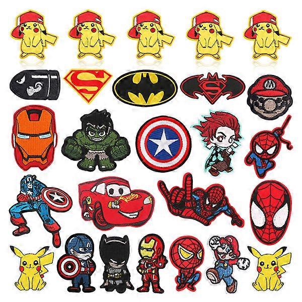 Pack of 26 Iron on Patches for Clothes, Iron on Patches