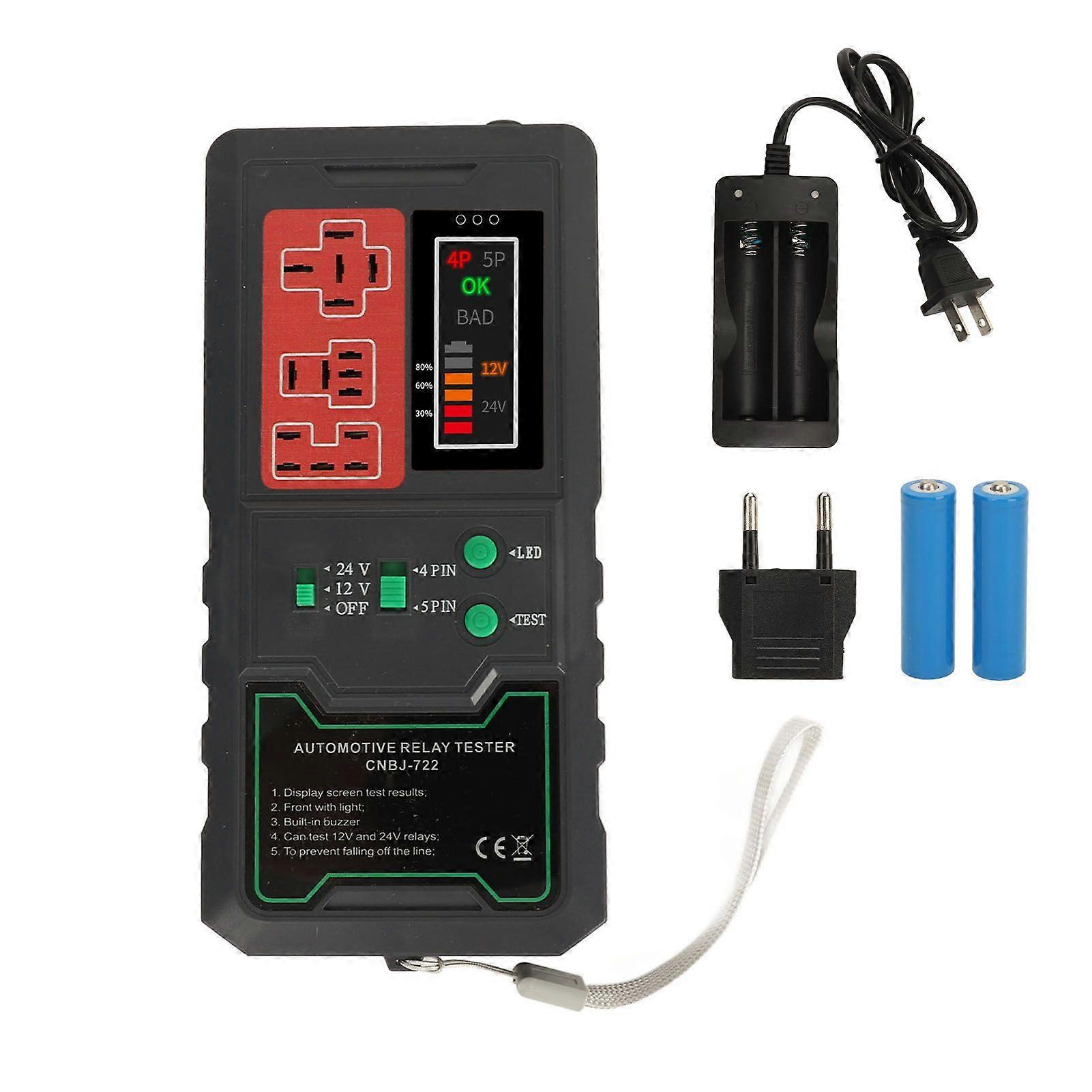 Car Relay Tester with EU Conversion Plug 125V to 250V