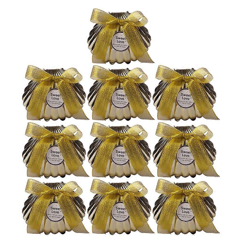 Delicate 10Pcs Candy Boxes For Party Favor Use Shell Shaped Storage Solutions For Weddings And Special Occasions