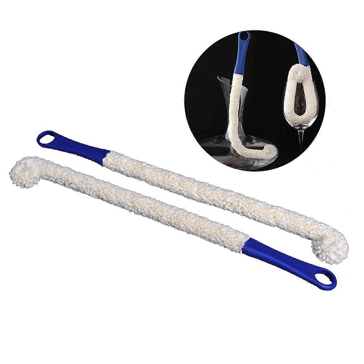 Flexible Cleaning Brush for Glasses Wine Decanters Goblets Cups with Sponge Bristles Multi Color