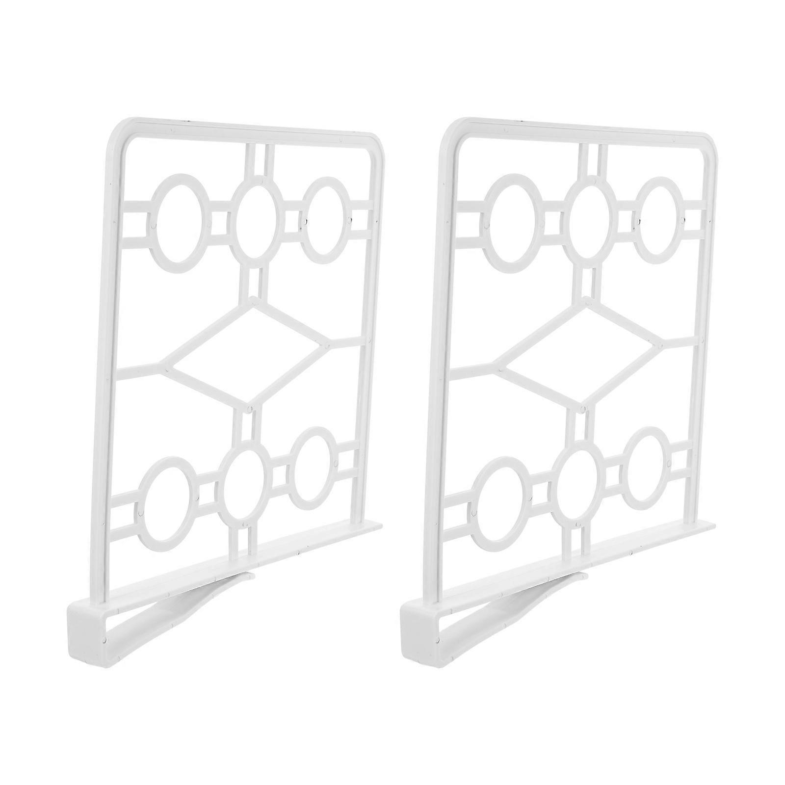White Plastic Closet Organizer with Dividers for Home Use Create Neat Compartments in Drawers 2pcs