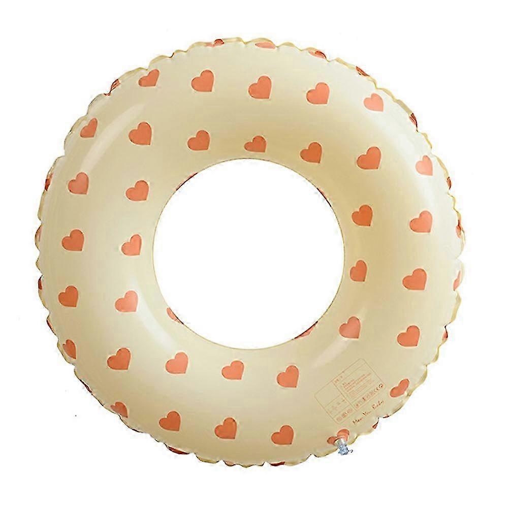 Environmentally friendly PVC thickened inflatable retro love swimming ringNEW5