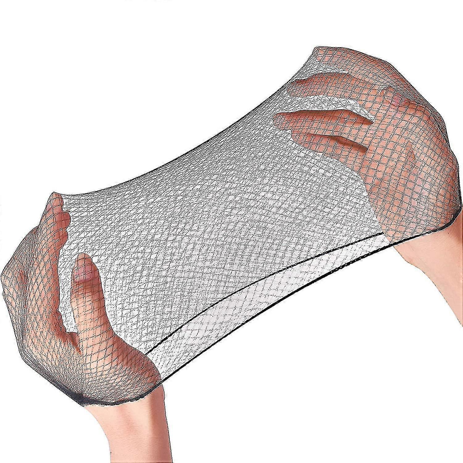 100-piece black hair net, high-elastic nylon lace, suitable for multiple scenarios