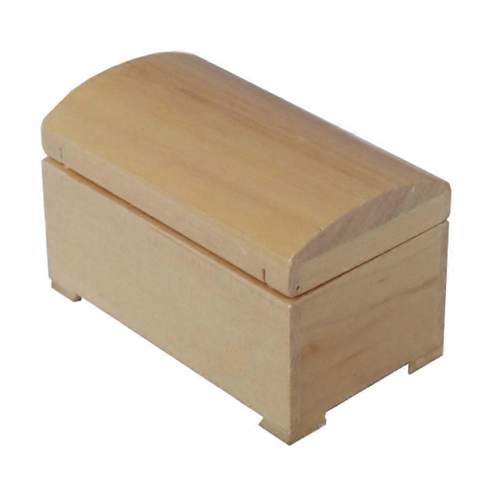 Light Yellow Miniature Treasure Chest for Decoration Synthetic Material Lifelike Details 1:12 Scale