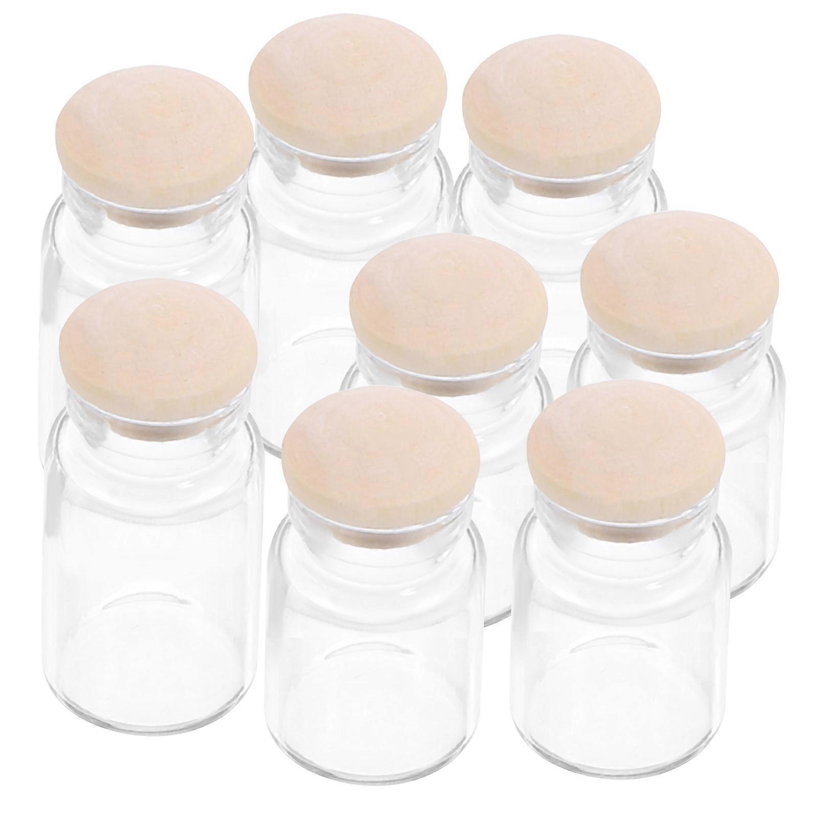 8pcs Miniature Candy Jar Set for Pretend Play Dollhouse Decoration Snack Bottles Storage Model