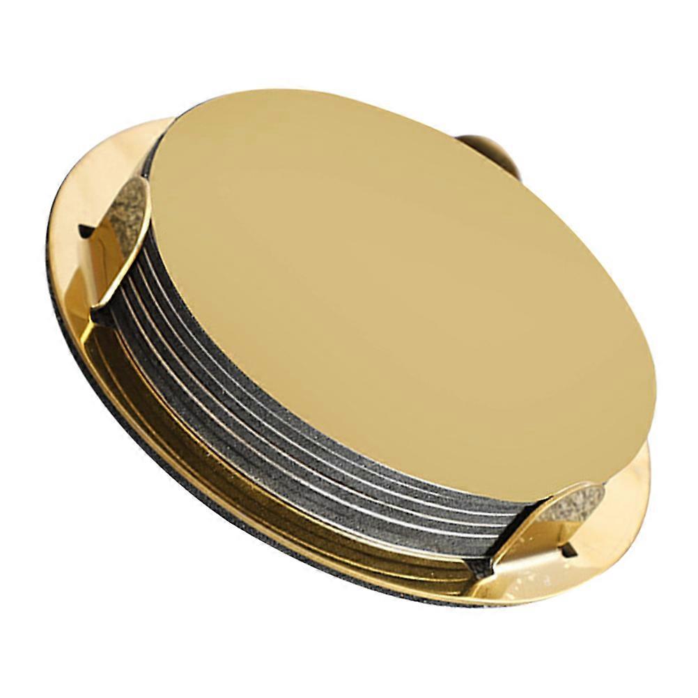 1 Set Round Cup Coaster with Holder Metal Tea Cup Mat Round Mats