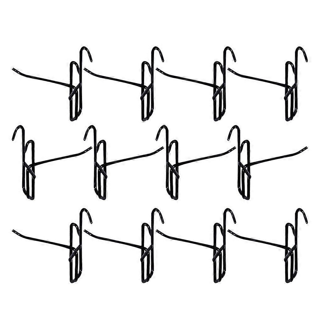 Black Metal HeavyDuty Hooks for Hanging Clothes and Utensils, Display Prop, 20 Pcs, 3 mm Thickness