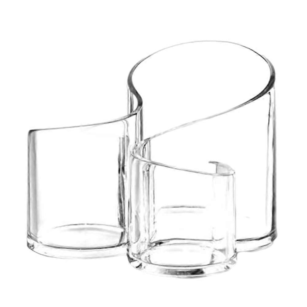 Make-Up Brush Holder Acrylic Organizer S Shape Clear Lipstick Storage Container for Cosmetics and Brushes