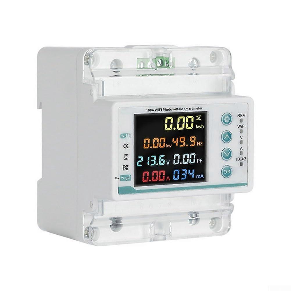 Household Electricity Meter 100A WiFi 220V Smart Device for Real-Time Energy Monitoring and Safety Features