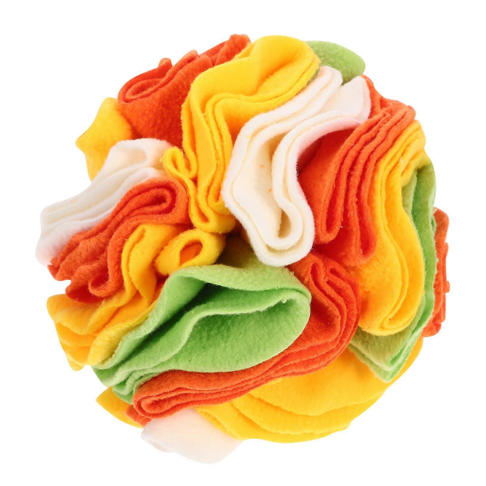 1 piece sniffing ball for interactive slow feeder toy made of polar fleece and promotes destructive behavior