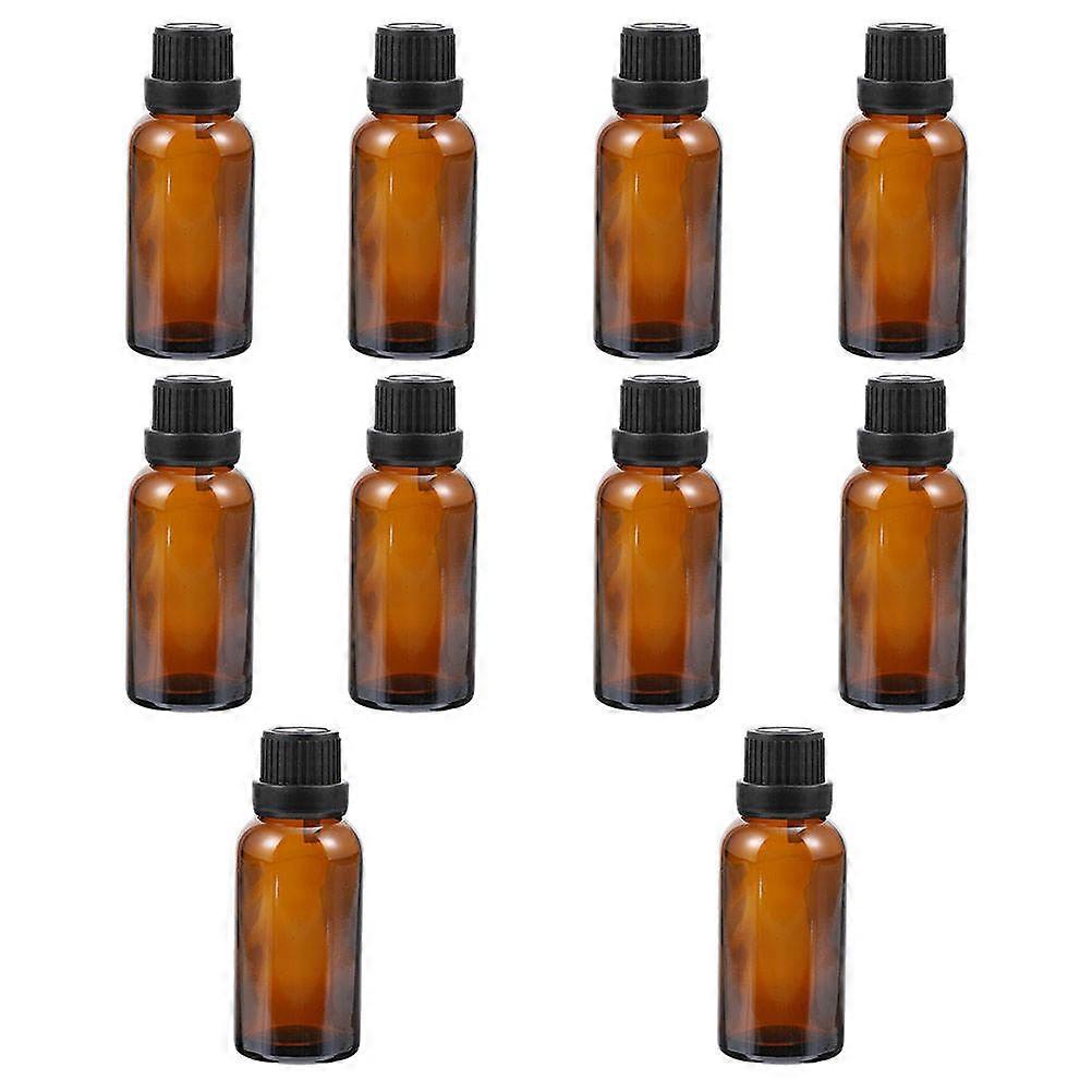 10Pcs Small Perfume Bottles with Orifice Reducer for Home Use Glass Multi Color