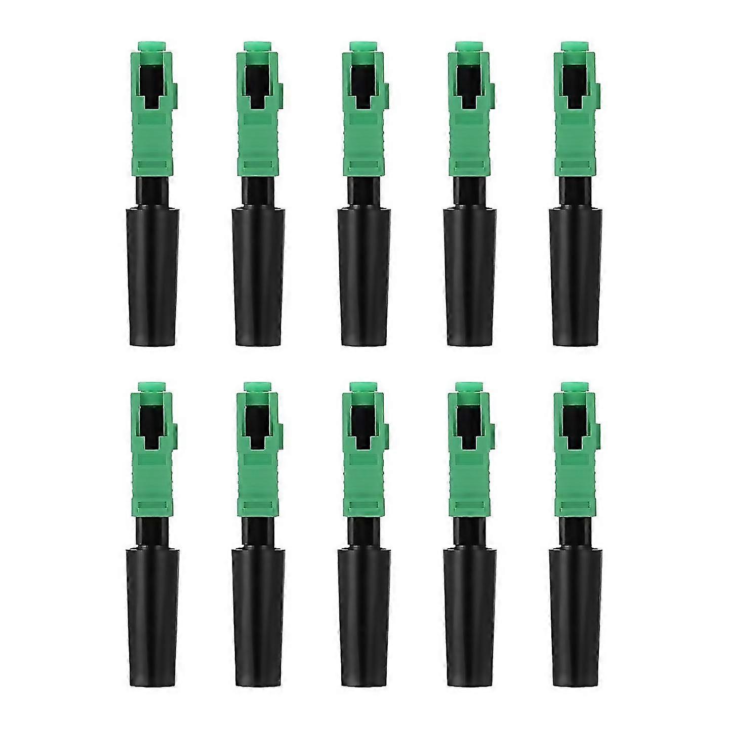 For 10pcs ftth embedded quick connector scapc plastic fiber optic connector Green