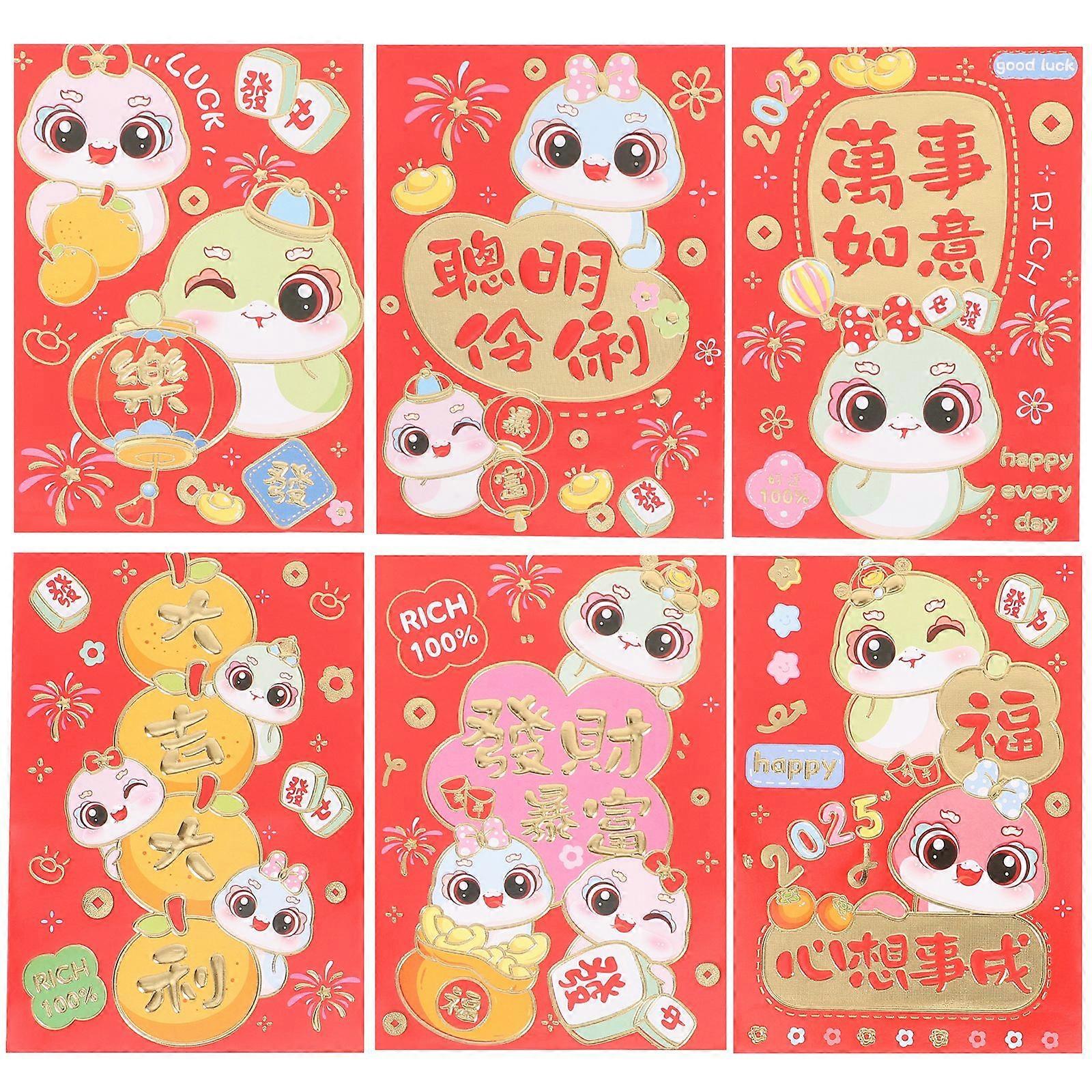 60pcs Chinese Red Envelopes Traditional Chinese Red Envelopes for Lunar New Year Traditional Red Envelopes Decorative Red Packets