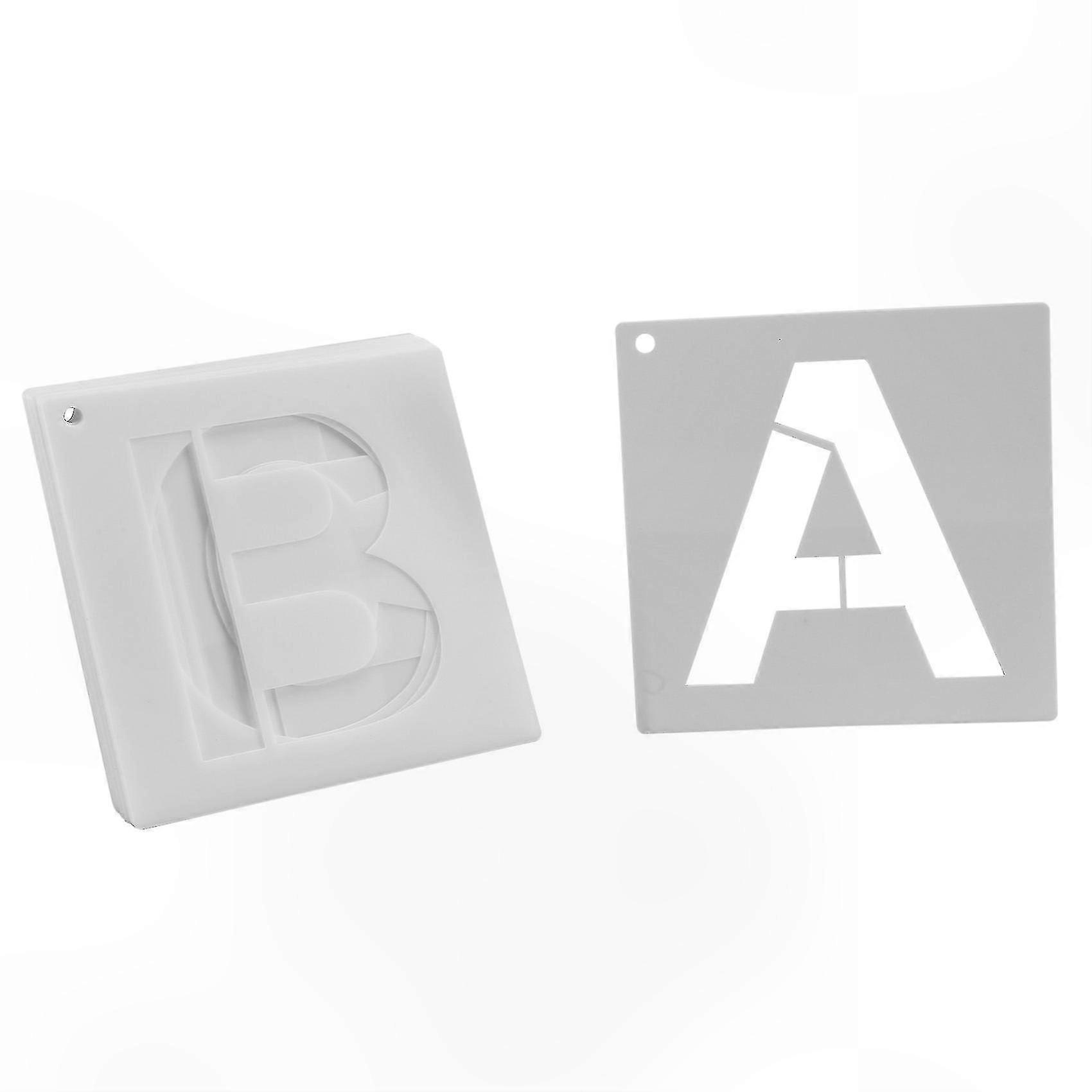 Alphabet and Number Stencils for Wood Painting, 36-Piece Reusable Font Templates for Home Decor Projects