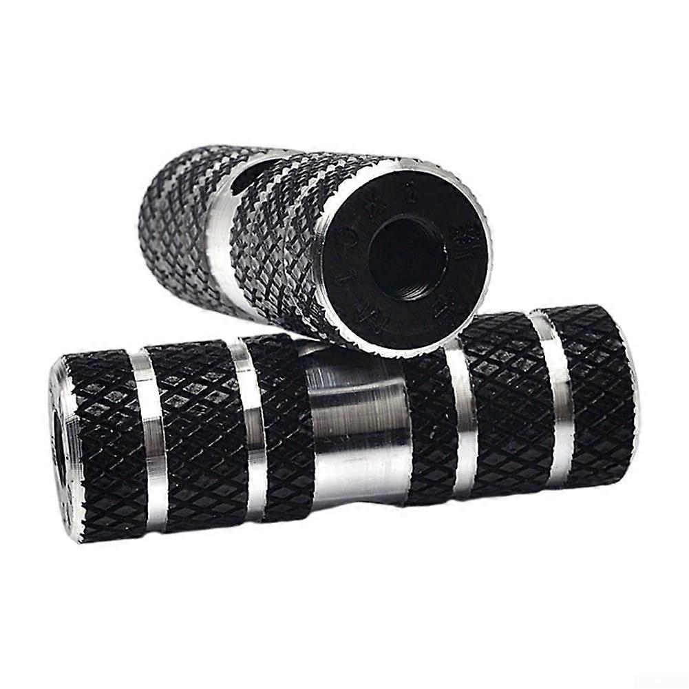Aluminum Alloy Bike Pegs for Enhanced Control, 2 Pair Set for and For Mountain Bikes with Anti Slip Grip (Black)