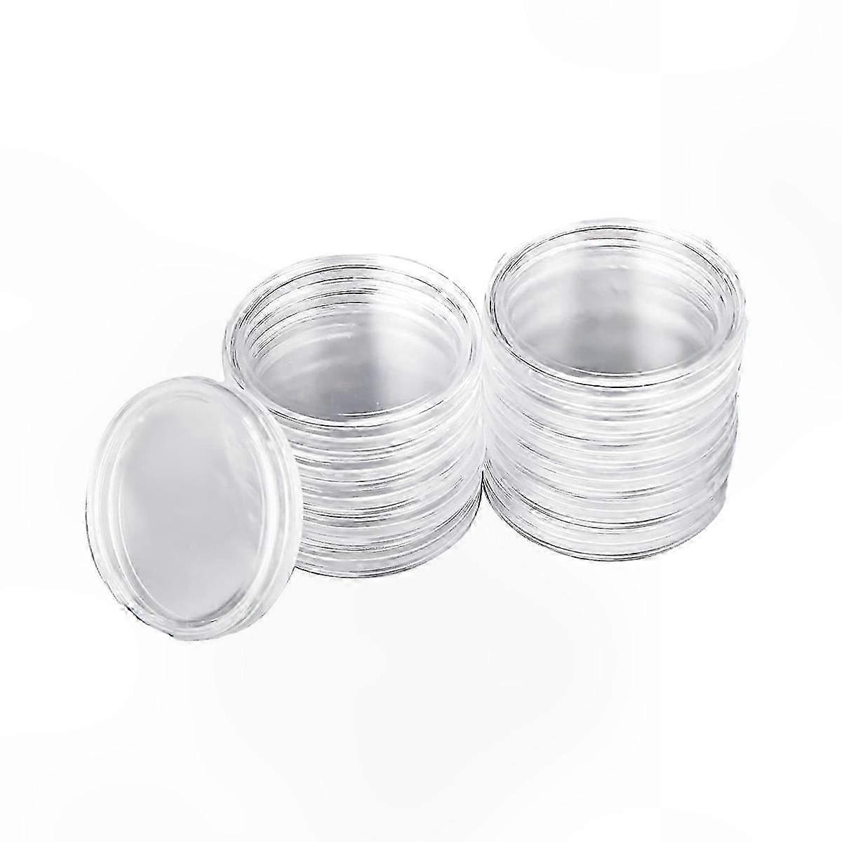 Plastic Coin Capsules 30mm with Storage Box for Collectible Coins Organization