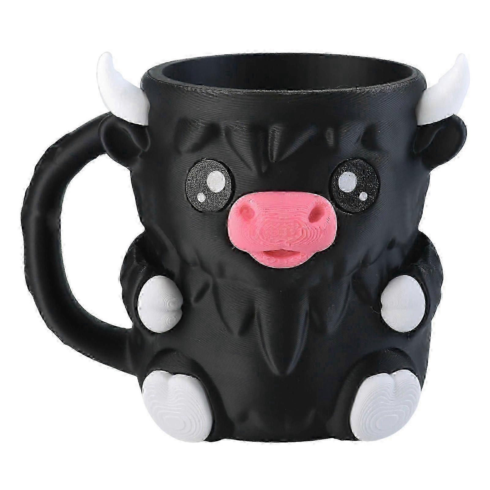 Highland Cow Ice Cream Pint Holder, Cute Animal Ice Cream Pint Cooler Containers with Spoon & Handle, Highland Cow Gifts