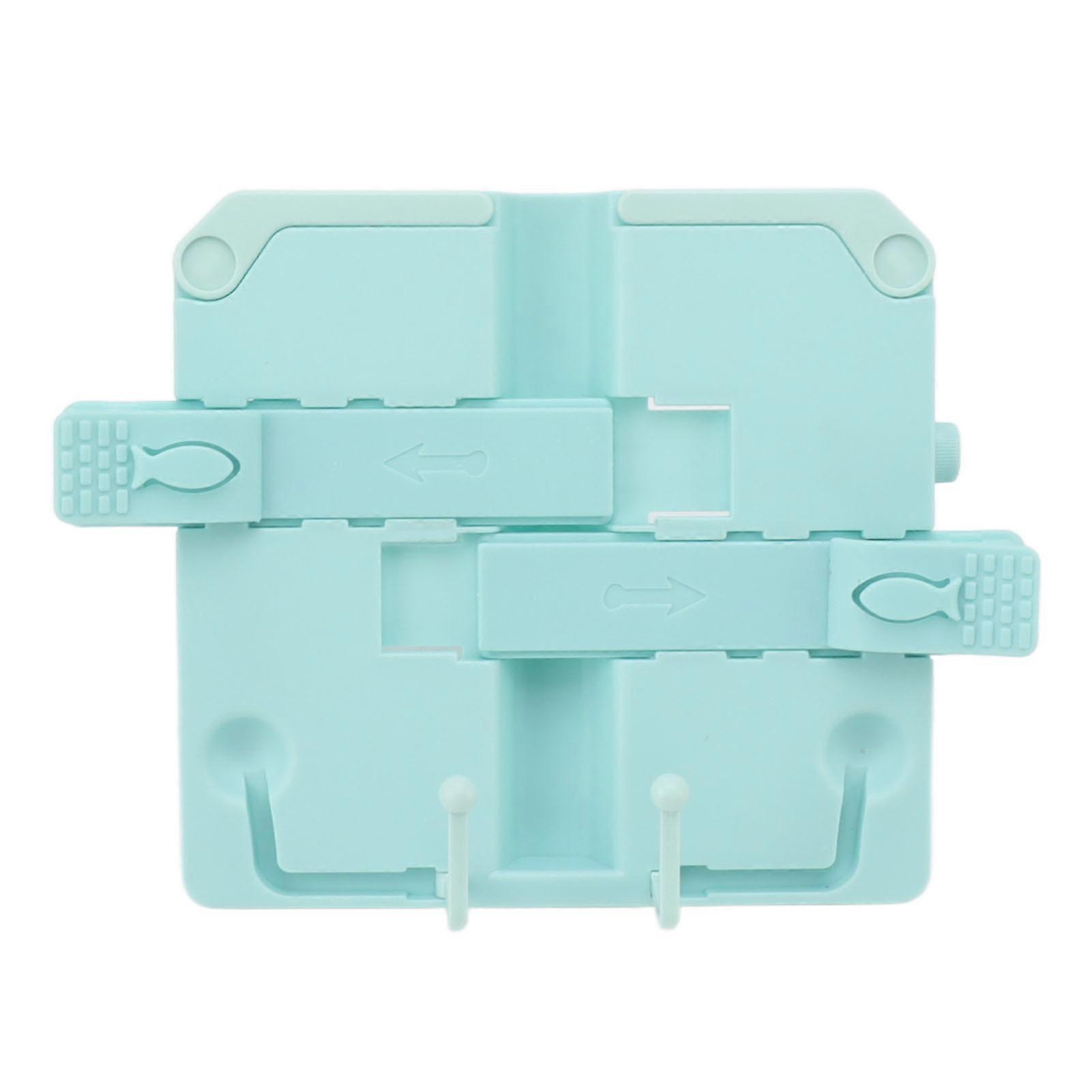 Portable Foldable Reading Rack with Scratch-Resistant ABS Round Edges, Book Holder for School Library, Blue