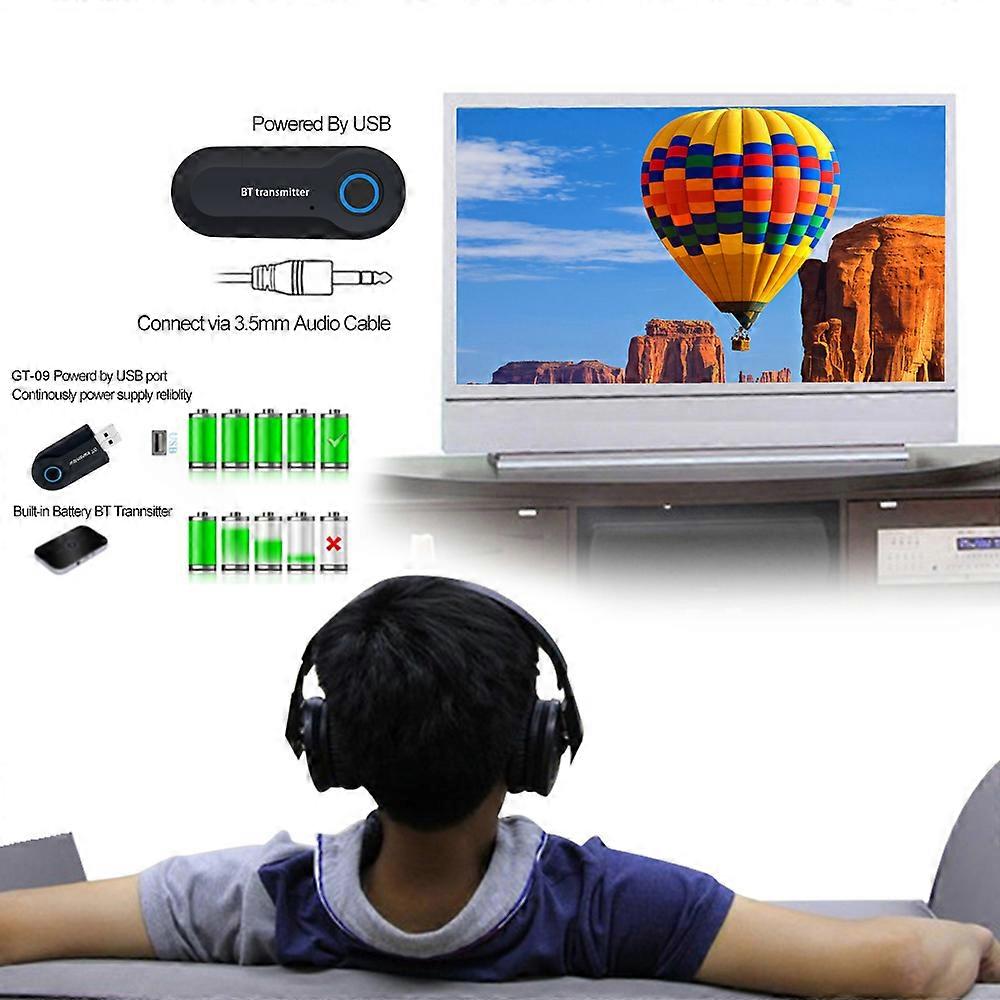 Bluetooth o Transmitter Wireless Adapter for TV PC MP3 DVD Stereo Music Streaming USB Plug