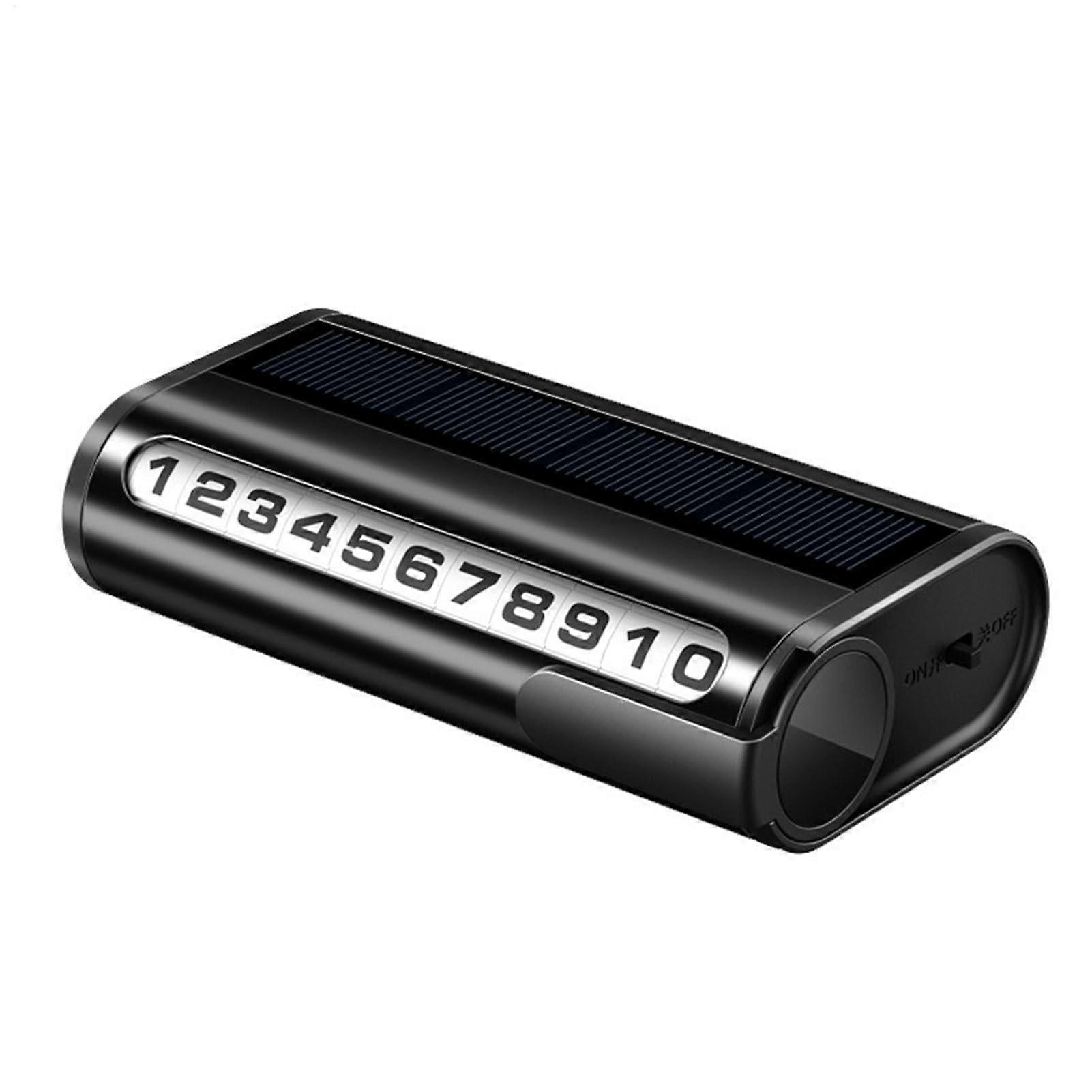 Car Parking Number Plate with Rotating Phone Display, Durable Metal Temporary Contact Sign for Vehicles (10.5x5.8x2.8cm)