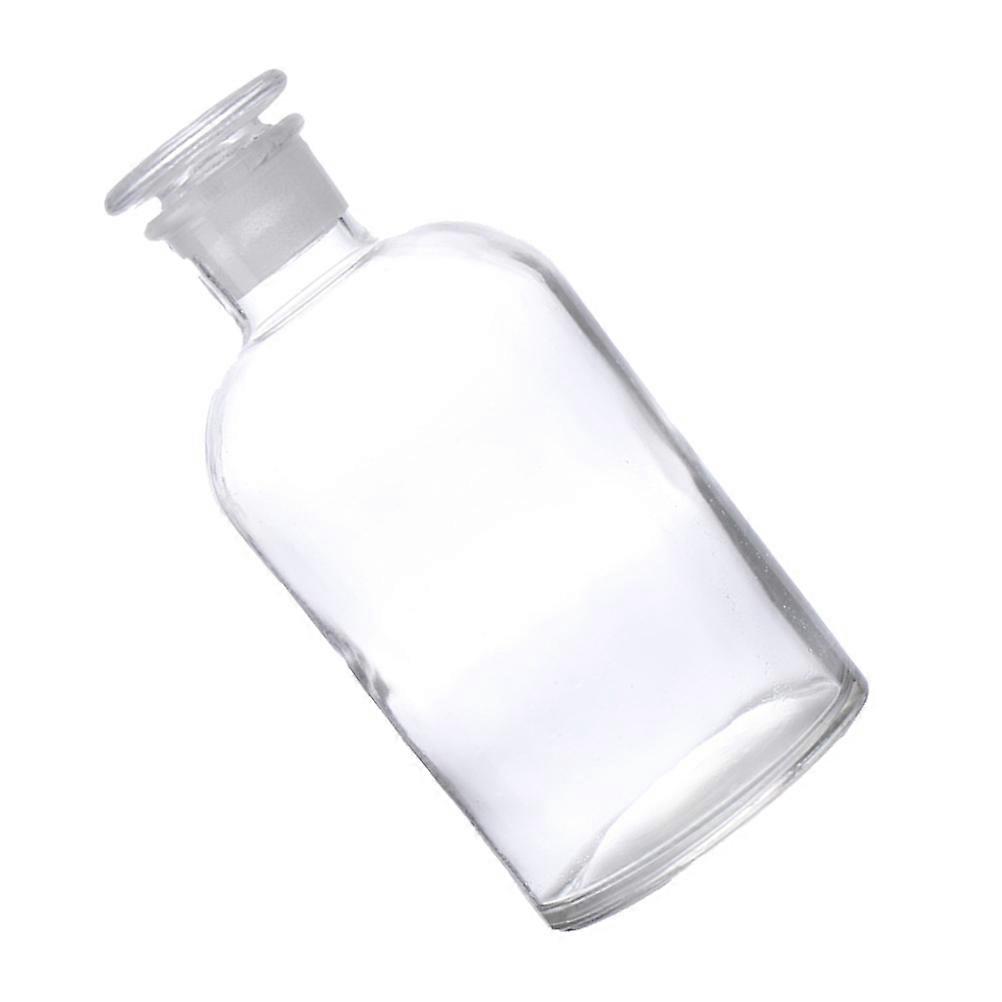 Glass Reagent Bottle with Scale and Frosted Stopper for Chemical Storage in Laboratory Environments