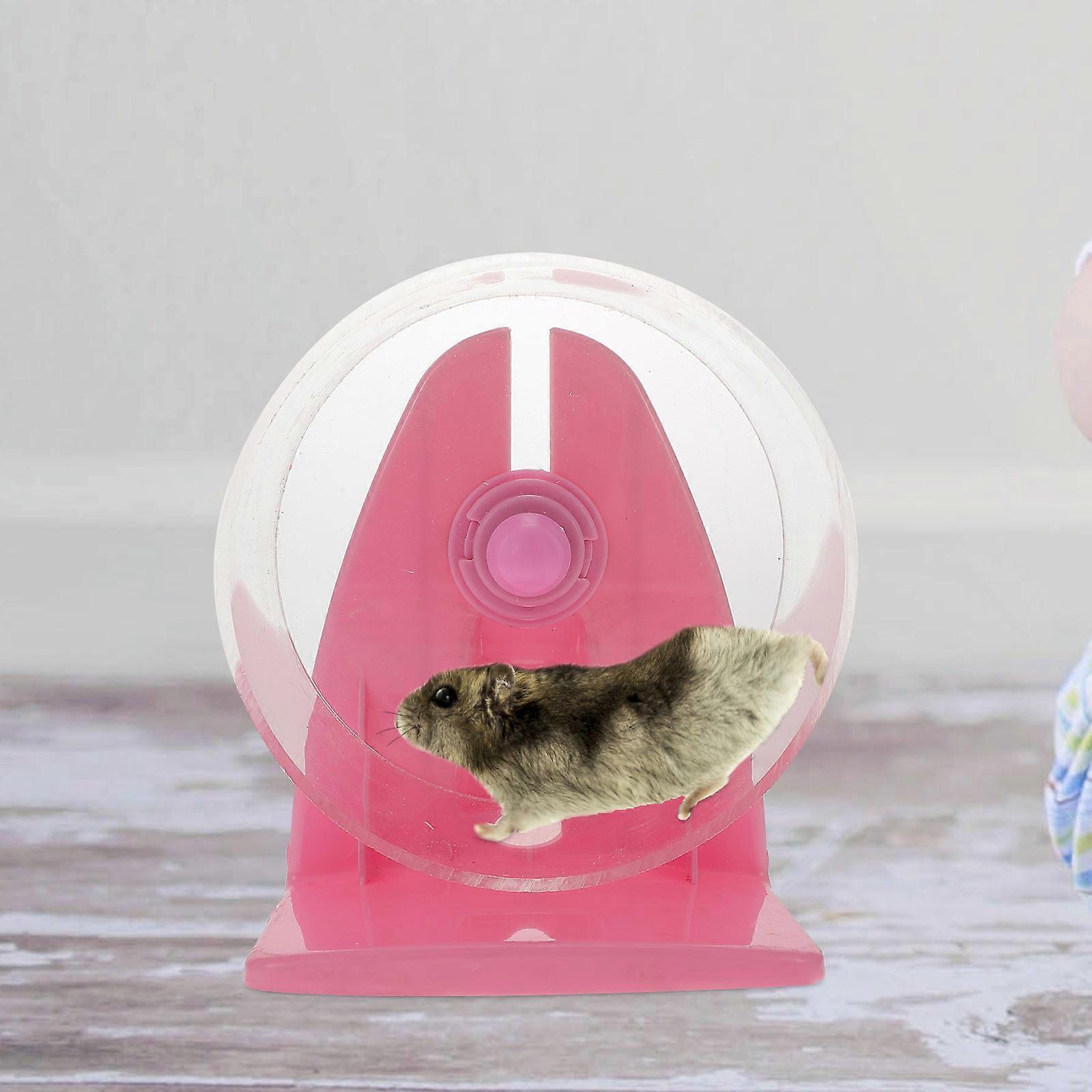 Acrylic Hamster Exercise Wheel for Gerbils, Mice & Small Pets – Safe, Secure Running Wheel with Stand for Healthy Activity & Agility Training