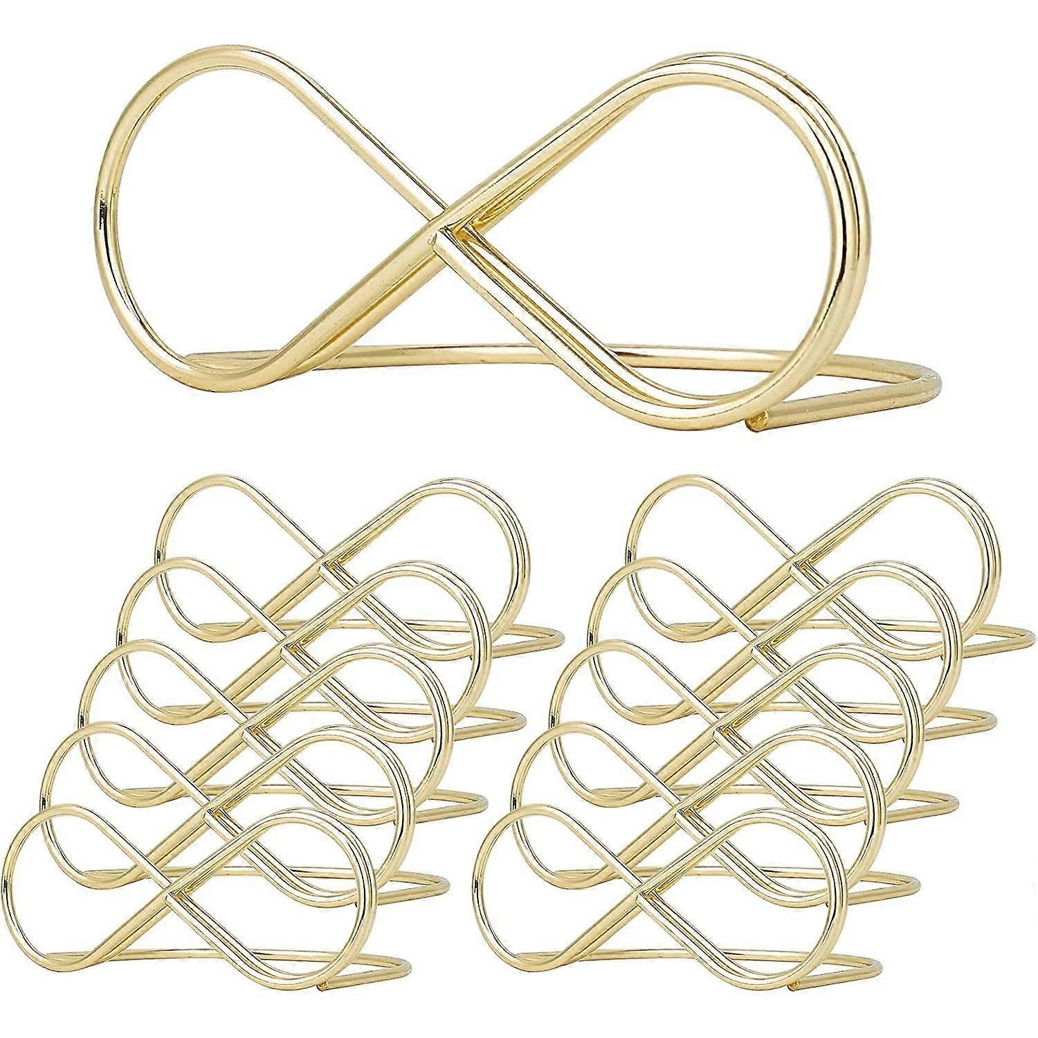 10 Pieces Gold Iron Message Clip Table Number Holders