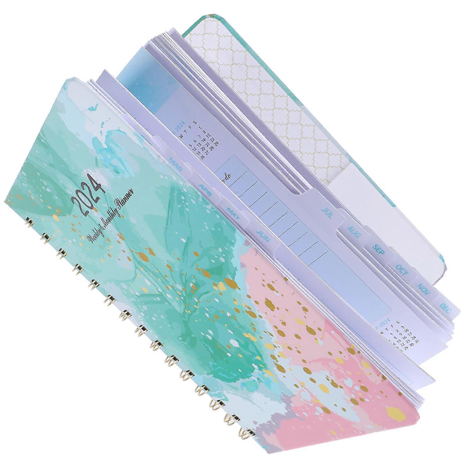 Project Planner Multi-Function Note Book Work Study Students Professionals Paper Aluminum Organizer Multi Color Monthly Agenda 1Set