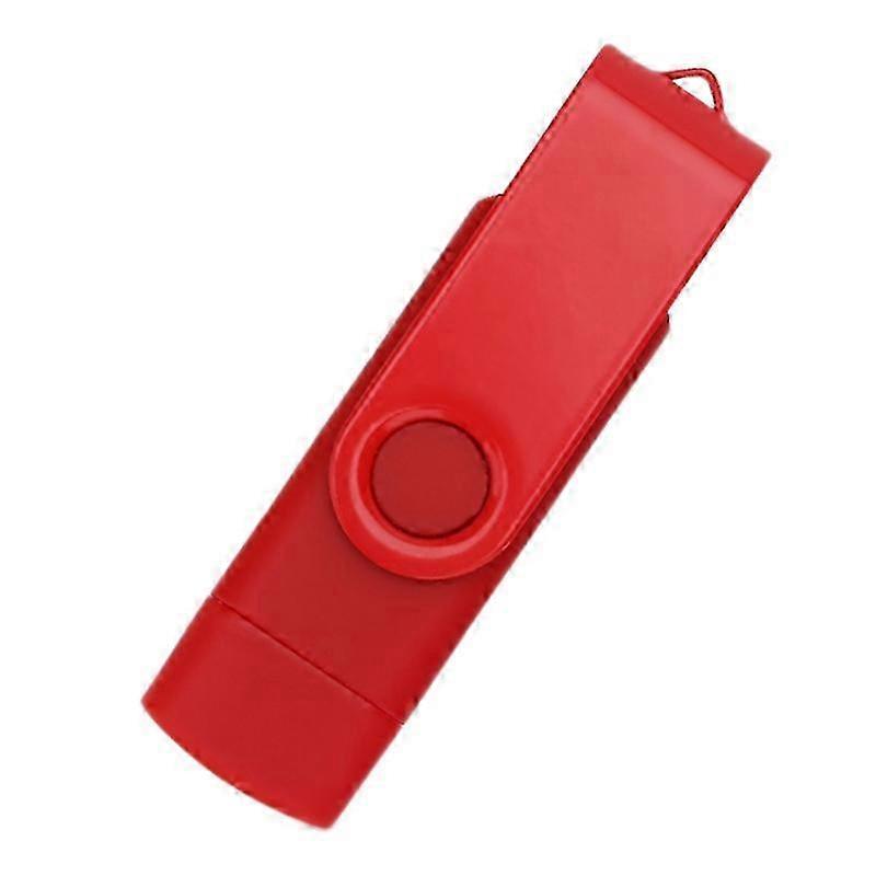Flash Disk, Oxidized Clip (USB+TYPE C) 3.0 32GB Flash Memory U Disk for Android Device/Pc/Tablet/(Red)