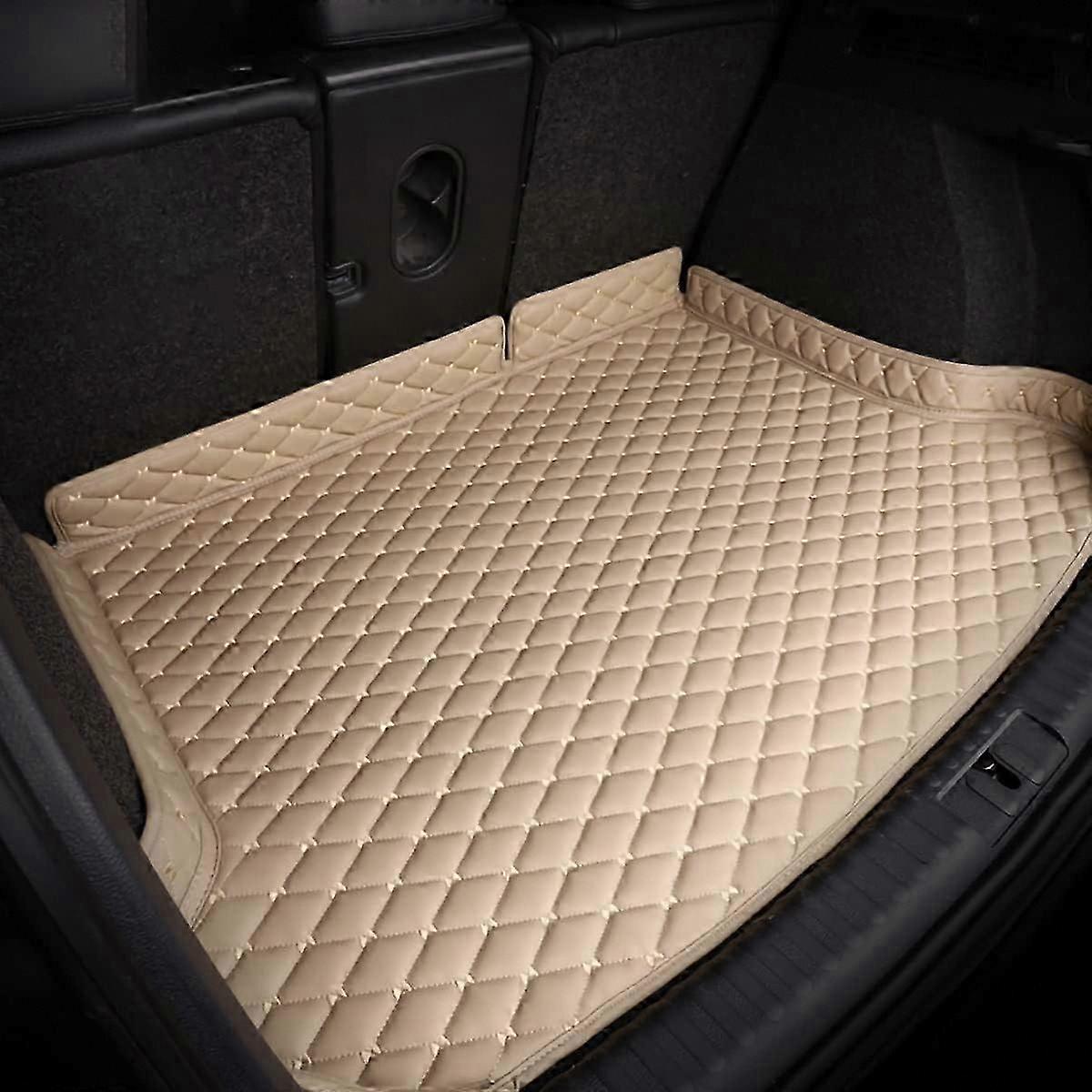 Boot Liner with Raised Edges for XC90 7 Seats 2015-2023, Leather Trunk Mat Protector Guard Tray - Dog Friendly & Waterproof Car Accessory