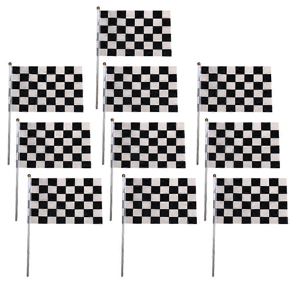 Racing Mini Flag Set for Events Made of Polyester in for Cheering 10Set