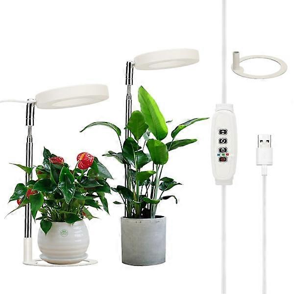 USB Plant Lamp Angel Ring with Timer Full Spectrum Sunlight Simulation