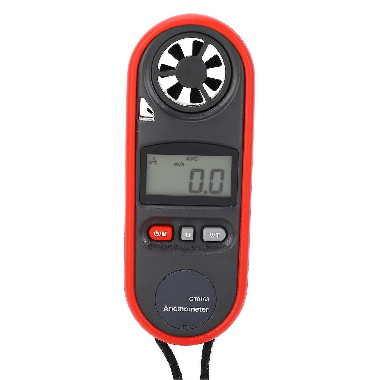 Handheld Digital Anemometer Wind Speed Meter with Temp & Humidity