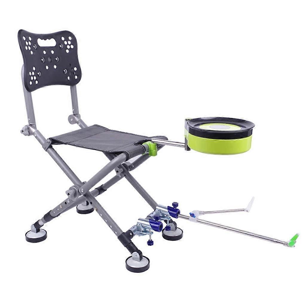 Fishing Chair Outdoor Multifunctional Aluminum Alloy Frame With Adjustable Backrest, FourLeg Recliner Set As Shown