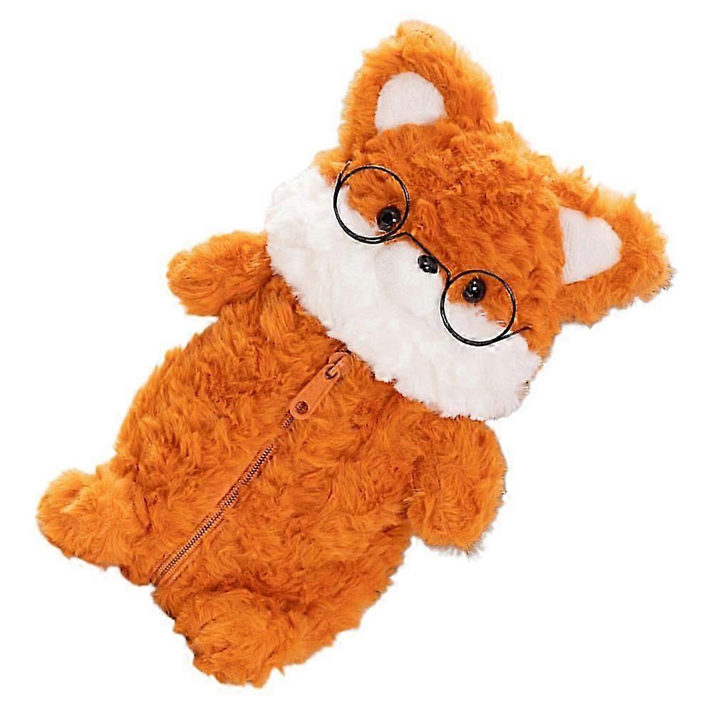 Cute Design Cartoon Fox Plush Pencil Case For School Supplies Fluffy Pen Pouch 1Set