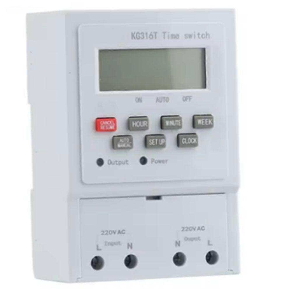KG316T Din Rail Time Switch LCD Display 220V Microcomputer Time