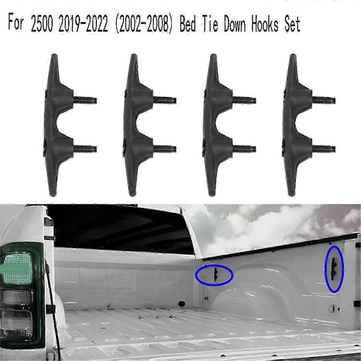 For Dodge RAM 2500 2019-2022 (2002-2008) Bed Tie Down Hooks Set