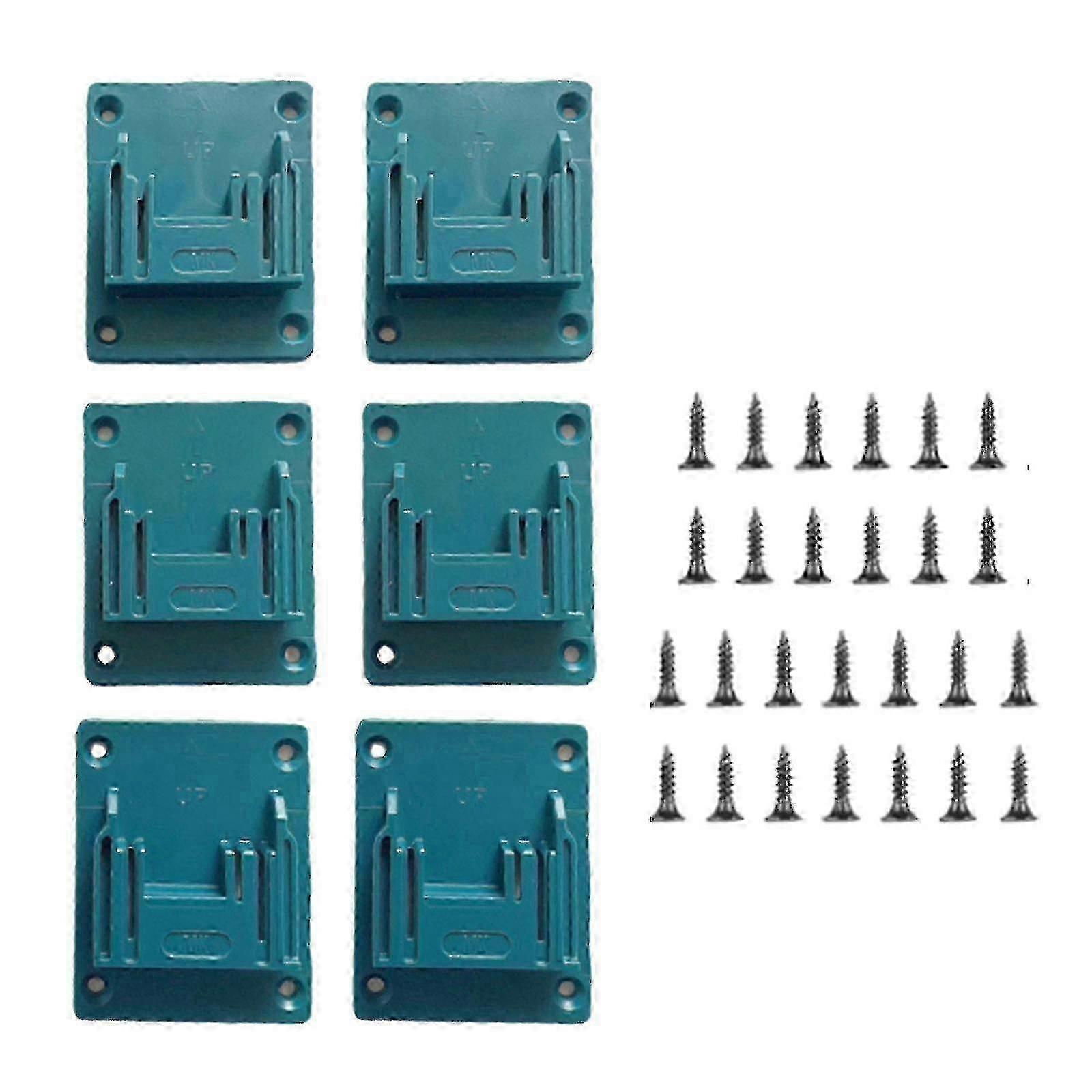 6-Pack 18V Tool Wall Mount Brackets for Drill and Machine Holders
